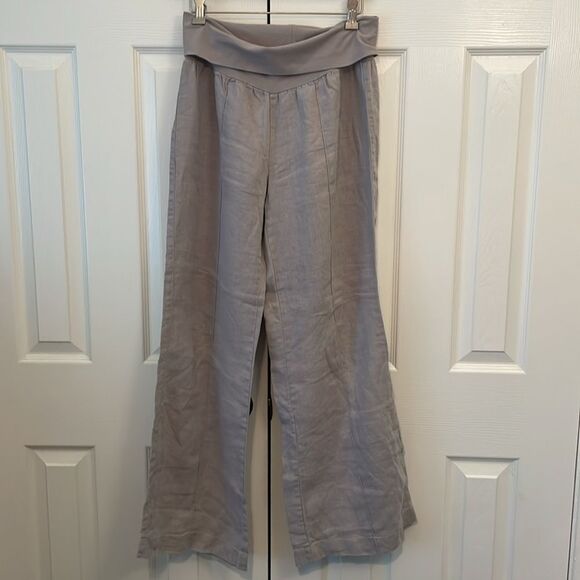 4OUR Dreamers Light Gray Linen Pants Size Small - Picture 1 of 7